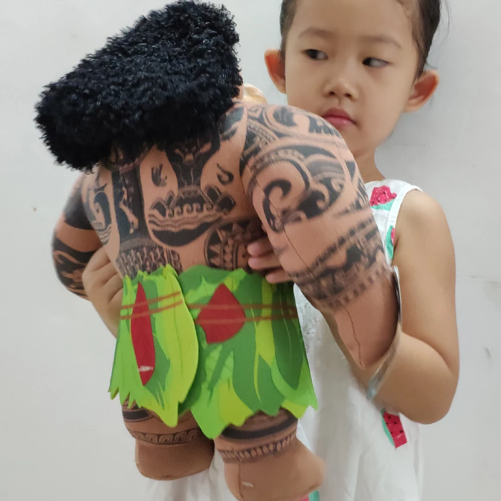 Сзади Подлинная Моана большой Мауи 1" плюшевая говорящая игрушка кукла с бирками