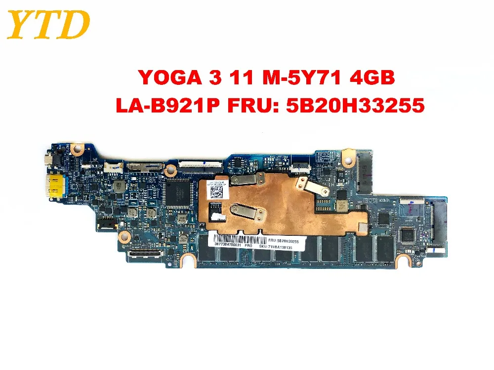 Finest  Original for Lenovo YOGA 3 11 laptop motherboard YOGA 3 11 M-5Y71 4GB LA-B921P 5B20H33255 tested go