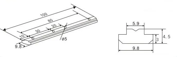Machifit Groove Connector Connecting Joint for 2020 Aluminum Profile