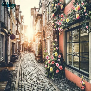 

beibehang Customize any size 3D wall murals in the living room, European town romantic village nostalgic new photo mural