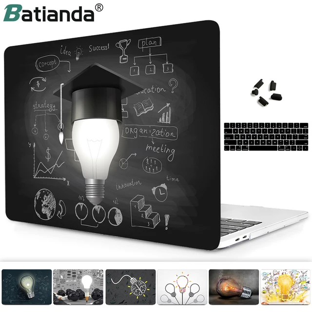 Innovated & Idea Bulb Hard Case for Macbook Pro 13 15 inch 2018 2017 2016 A1706 A1707 Touch Bar & Retina Display Air 11 12 13