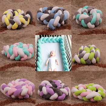 

300CM Length Baby Bed Bumper Newborn Bumper Safety Braid Pillow Baby Bed Bumper In The Crib Infant Room Decor