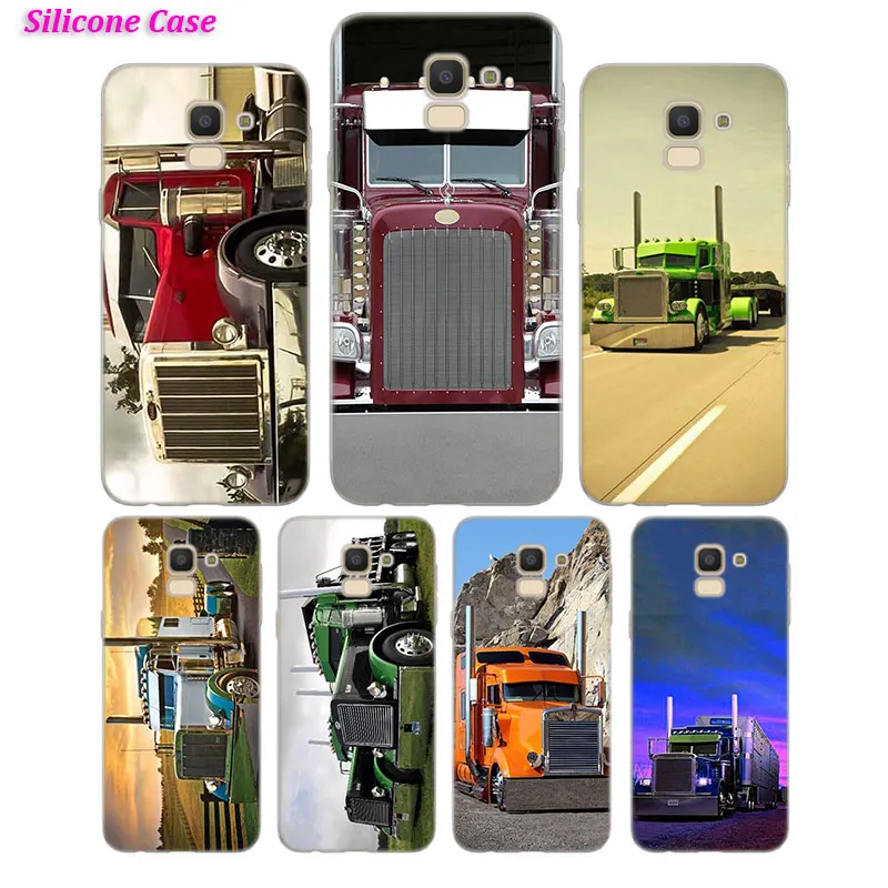 

Silicone Phone Case Fashion Peterbilt Trucks for Samsung Galaxy j8 j7 j6 j5 j4 j3 Plus Prime 2018 2017 2016 Cover