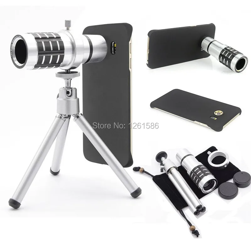 Samsung S6 Edge 12x telescope camera tripod cover case telephoto zoom lens 1