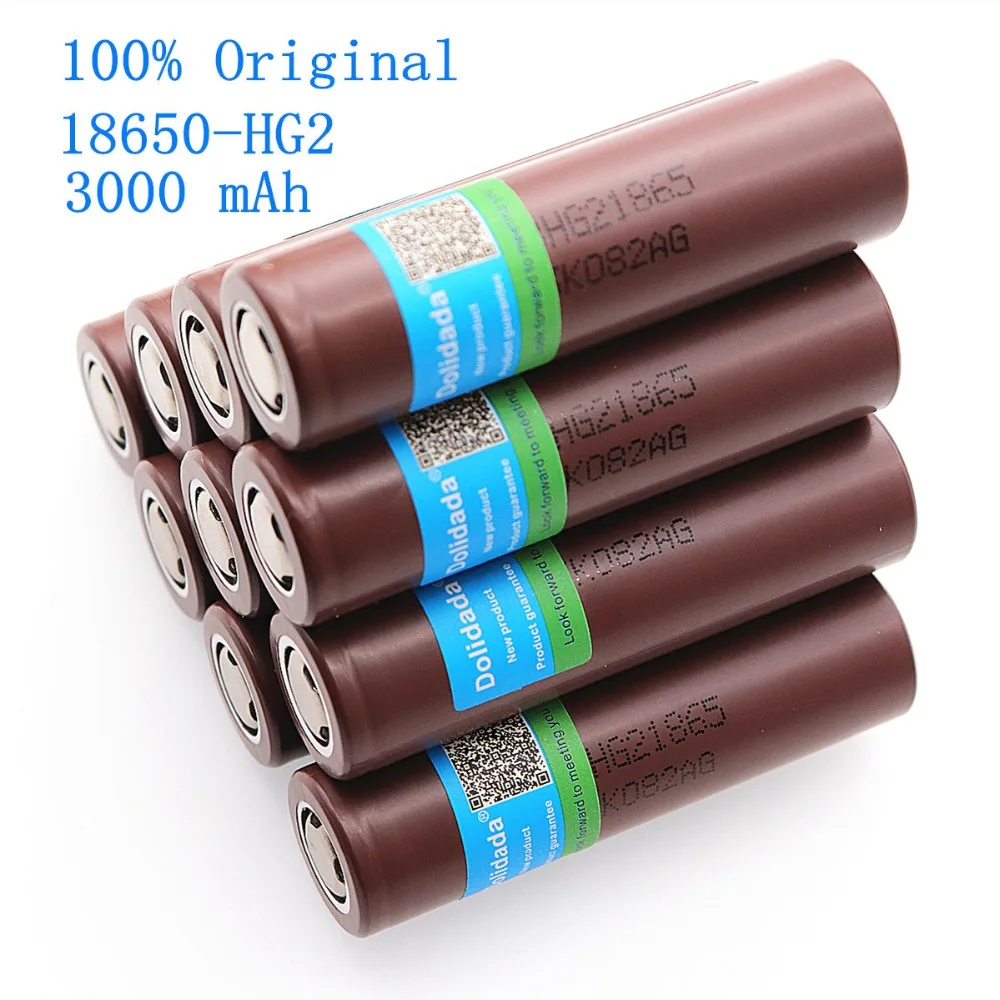 Dolidada 18650 3000mAh батарея 3,6 V разрядка 20A 18650 батарея для LG HG2 3000MAH 3,7 V 18650 батарея питания