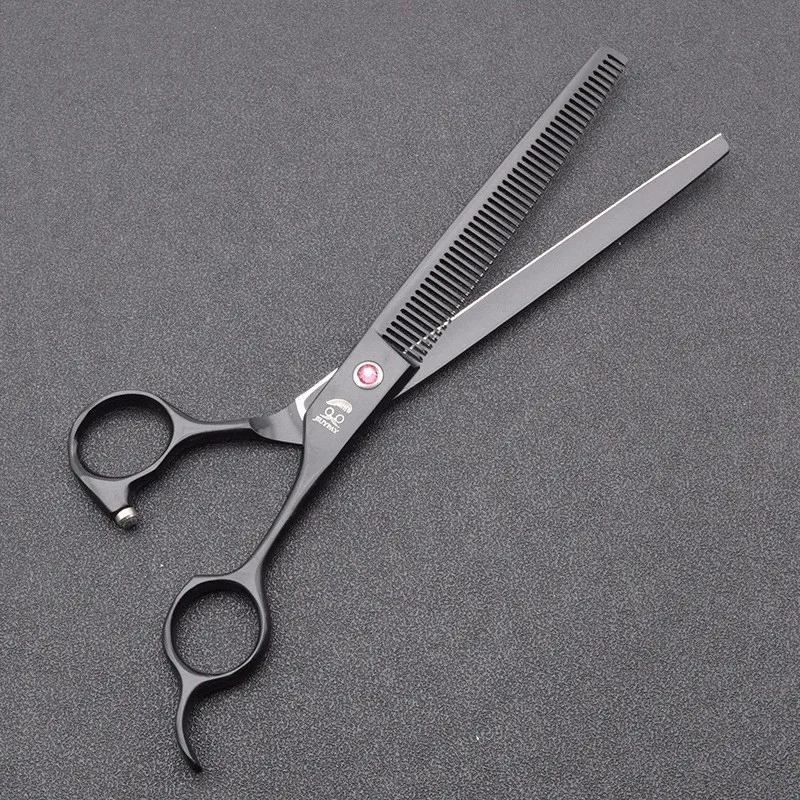 8.0 inch Professional Pet Scissors Dog Grooming Shears Straight Thinning Curved Scissors Set Pet Hair Cutting 4pcs Kits 1 (8)