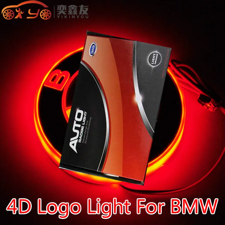 Yixinyou 4D холодной светильник для BMW E46 E39 E60 E36 E90 F30 F20 F10 E30 e34 E38 E53 E87 X5 E53 E70 E83 светодиодная эмблема значок Логотип светильник s