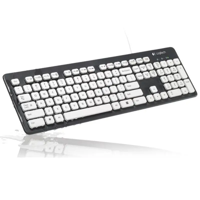 Оригинальная моющаяся Проводная клавиатура logitech K310 с 108 клавишами USB, геймерская Клавиатура для Windows XP Vista 7 8, настольный ноутбук, компьютер