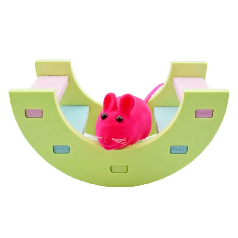 Wooden Hamster Toy 12*7*6cm Rainbow Bridge Guinea Pig Toys Training