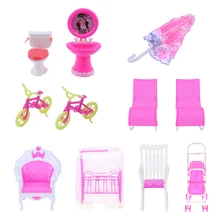 1pc Mini Doll House Furniture Dollhouse Room Decoration Doll Rocking Chair Sunshade Umbrella Bicycles Bike Children