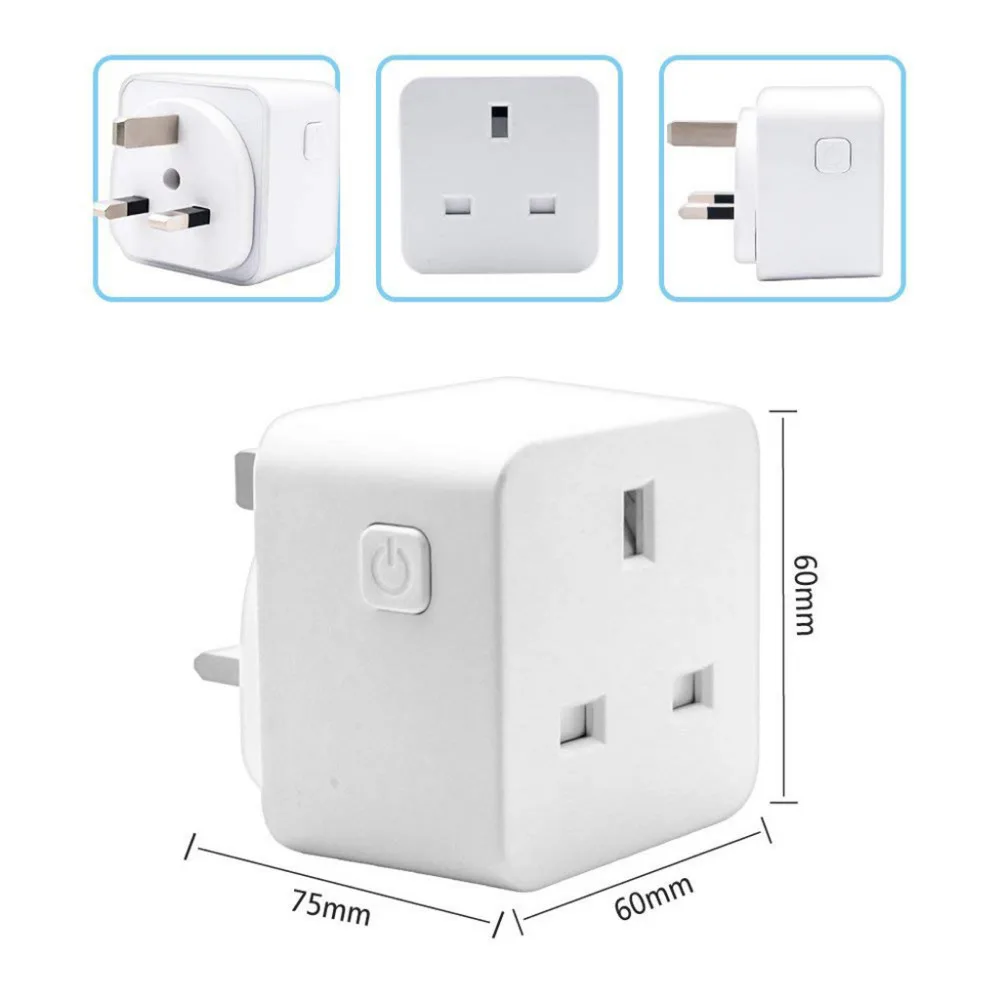Smart WiFi Power Socket UK Plug Switch For Amazon AlexaGoogle Home App Control Smart Socket Leakage Protection 40AP03 (1)
