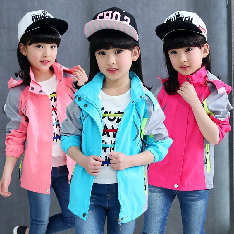 Girls Outerwear & Coats Spring Windbreaker jacket New Long sleeved
