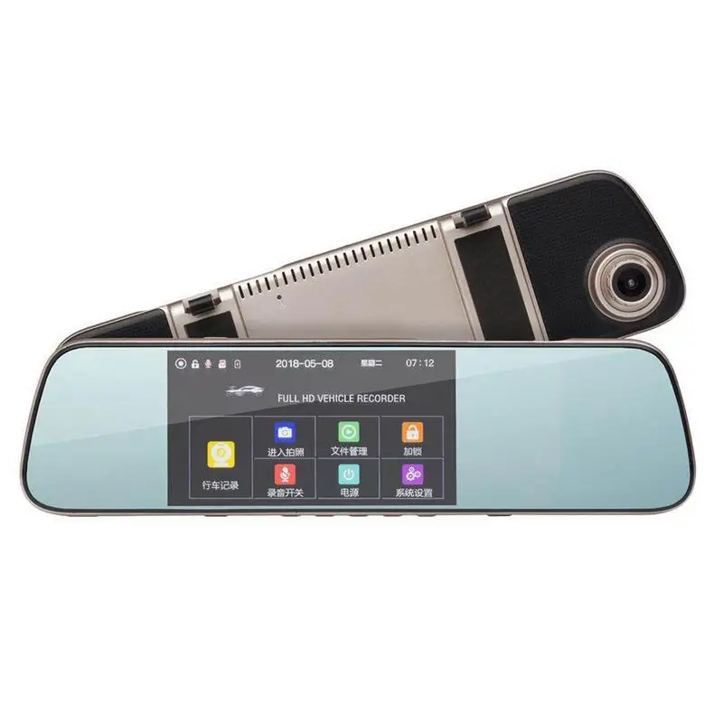 

L1005 Rear View Mirror Driving Recorder 5.0 Inch High Definition Night Vision Double Lens Reverse Image Stop Monitoring