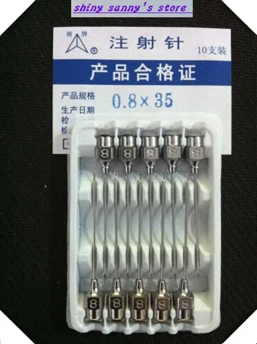 

10Pcs/Lot 0.8x35mm Stainless Steel Syringe Needle Dispensing Needles Brand New