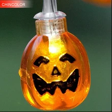 Праздничные огни 2M20leds призрак тыква летучая мышь Одноглазый паук череп светодиодные Строка Holloween кулон Рождественский Фея декор DA