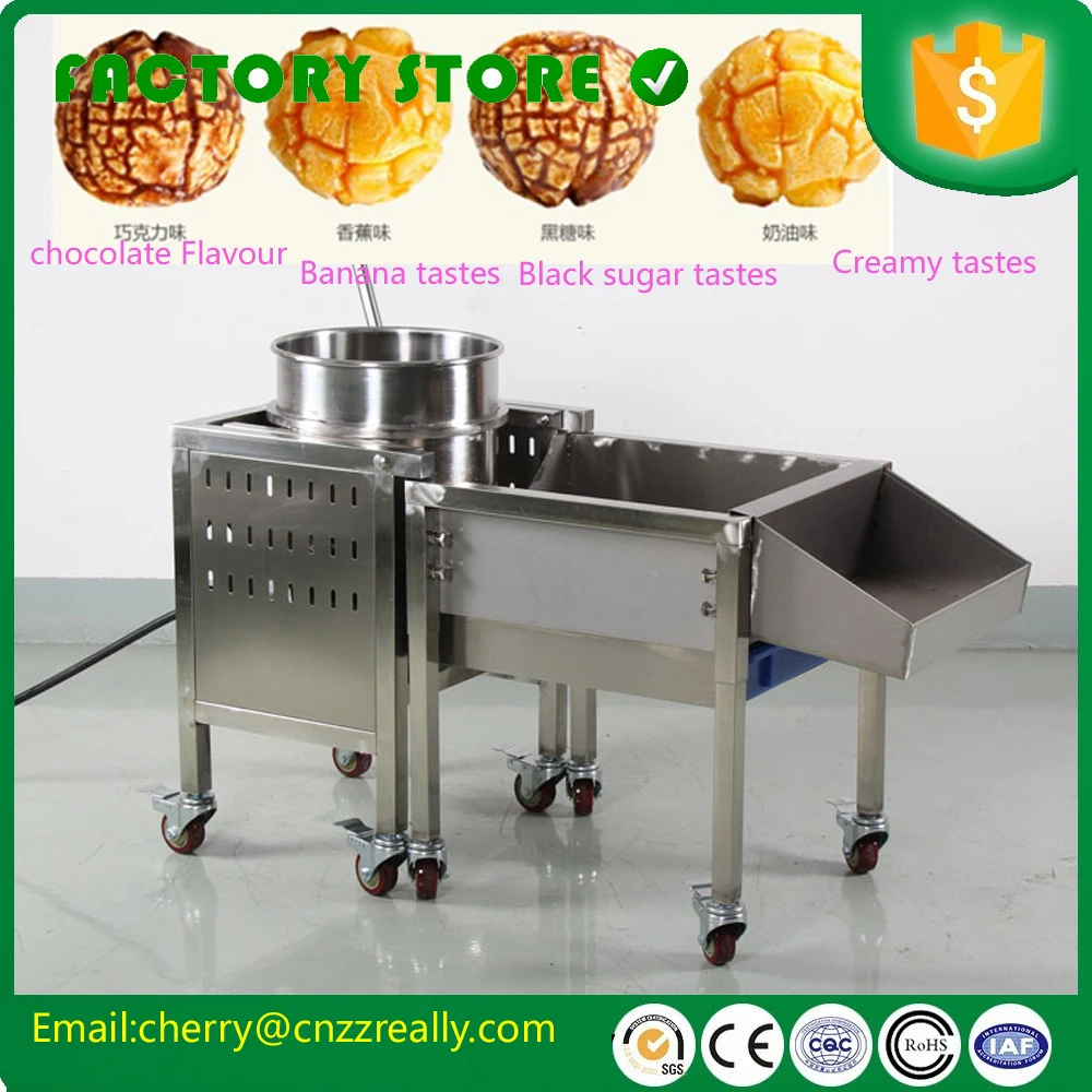

High quality manual commercial industrial popcorn machine with gas