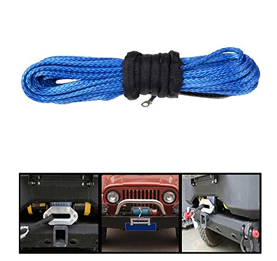 

Free Shipping 9mm x 30m Blue Synthetic Winch Line Cable Rope 17000 LBs with Sheath (ATV UTV 4X4 4WD OFFROAD)