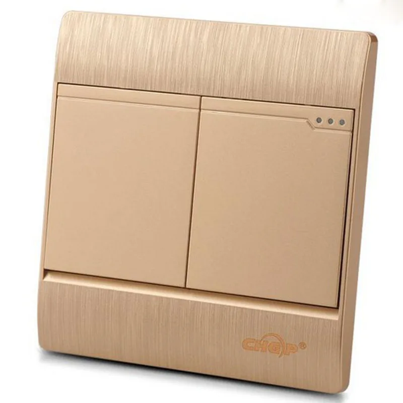 Two open single control wall push button switch two flat screen