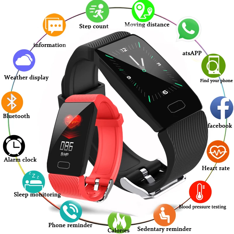 

Newest Smart Band Men Blood Pressure/Blood Oxygen/Heart Rate Fitness Tracker Smart Bracelet Sports Watch Women Clock pk fit bit