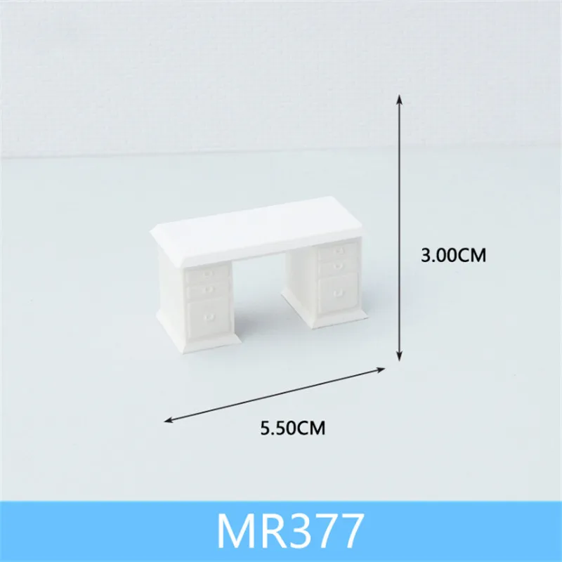 1 шт./лот масштаб 1:25 пластиковый миниатюрный мебель стол и стул для строительства поезда Макет железной дороги декорации аксессуары - Цвет: MR377