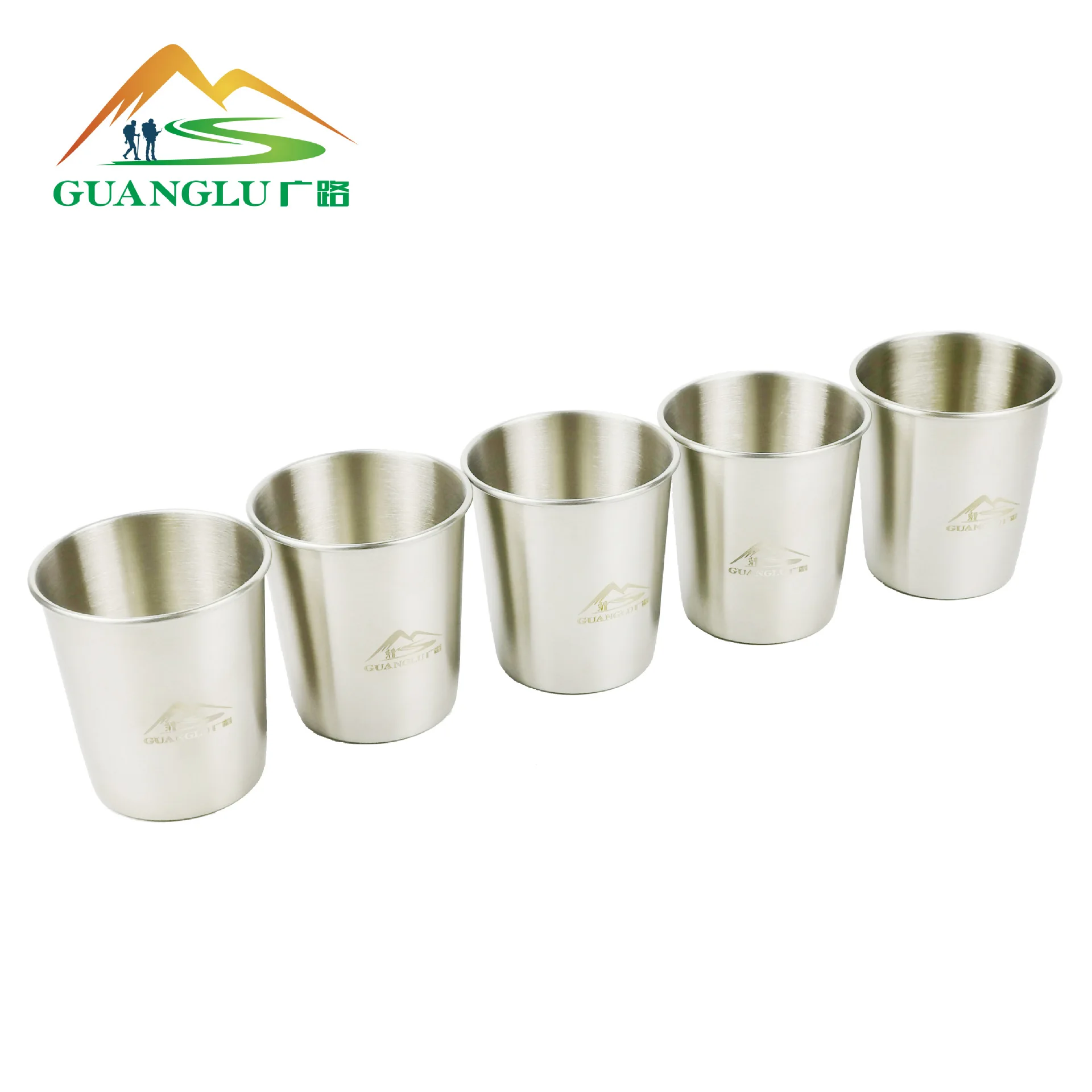 

1 Set 5Pcs 200ML Stainless Steel Camping Cup Mug Outdoor Camping Hiking Folding Portable Tea Coffee Beer Cup