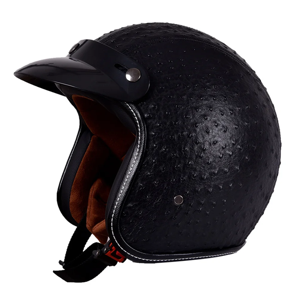 Download Retro Motorcycle Helmet Synthetic Leather Black Vintage ...