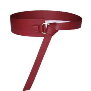 

Women Belt Fashion New Round Buckle To tie a knot Wide Belts Joker Decoration Coat Dweater Dress Belt Womens Apparel Accessories