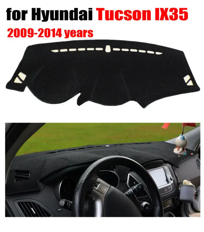 RKAC Car dashboard covers mat for Hyundai Tucson IX35 2009 2014 Left