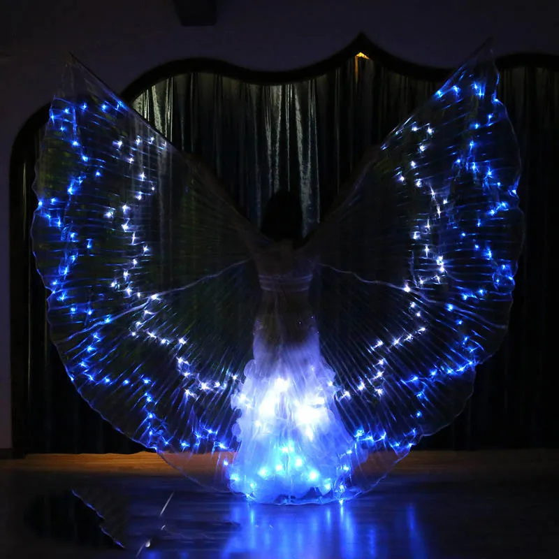 

Belly Dance Wings Colorful Led Belly Dance Accessories LED Wings ISIS 360 Degree Bellydance Prop Butterfly Wings Oriental Wing