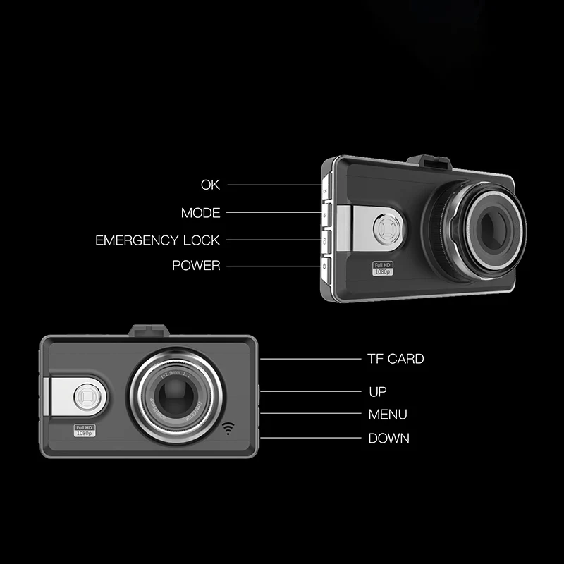 Xiaomi Mijia Dash Cam camera Anytek Q99P 3,0 дюймов ips TFT регистратор вождения 1920*1080 g-сенсор Поддержка 32 Гб TFCard