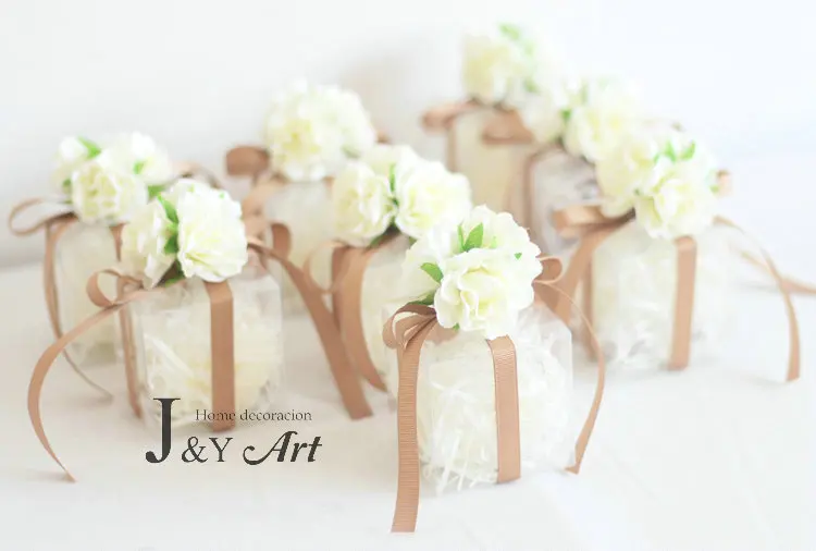 Candy Bo With Transpa Silk Flower Plastic Candy Bo With Transpa Silk Flower Plastic Chocolate Wedding Favor Party Gift 10pcs Lot Jy 019 In Bags Wring Supplies