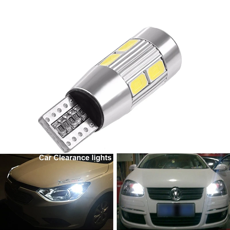 2 шт. Автомобильные светодиодные лампы T10 W5W 10SMD для указателей поворота и заднего