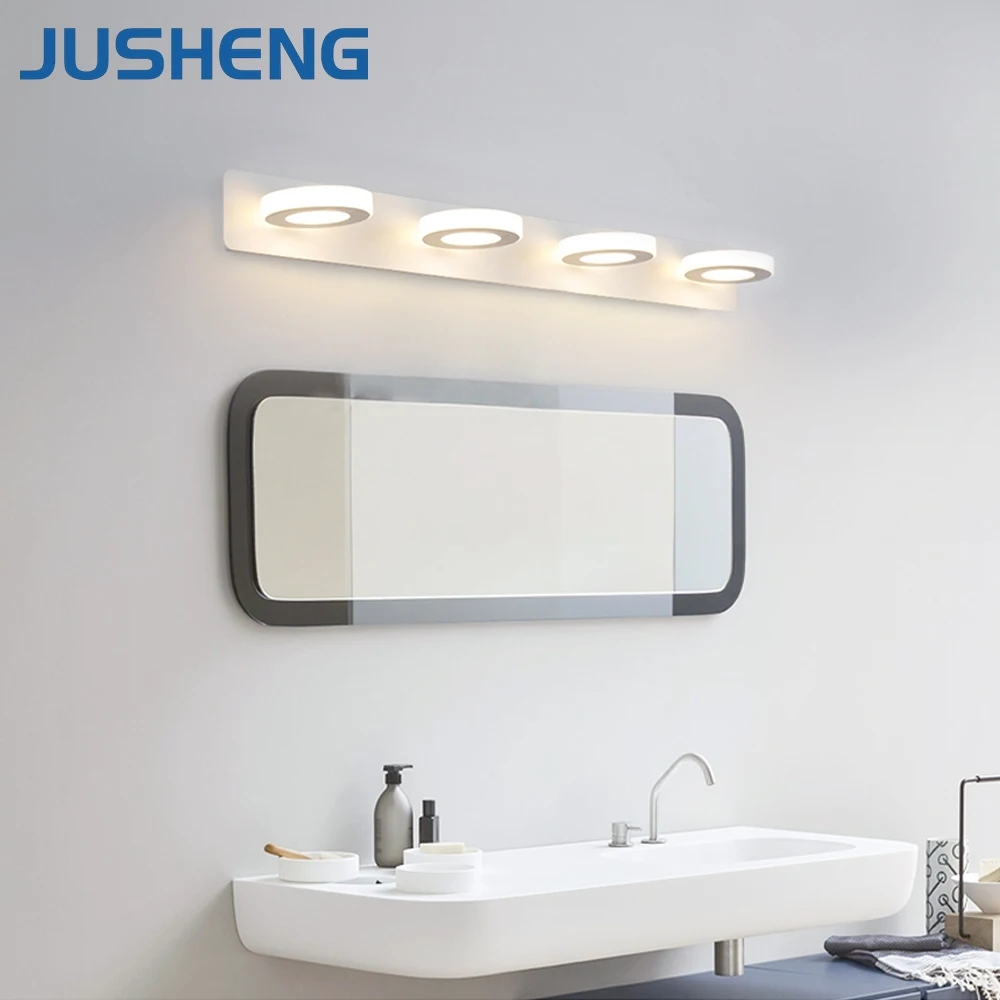 JUSHENG 3 Light ванная комната светодиодный свет зеркала с водонепроницаемым водителем