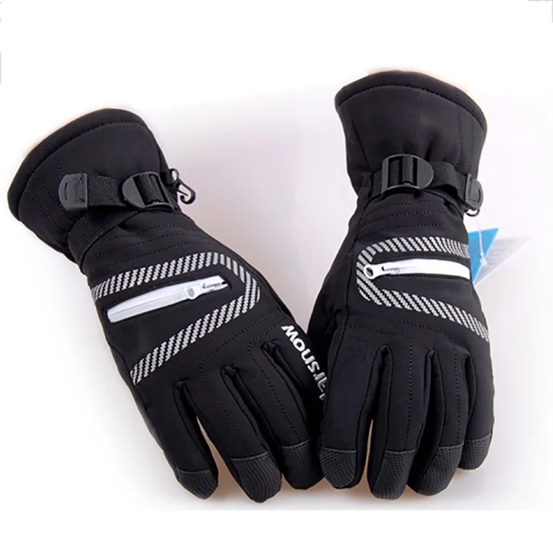 Новые лыжные перчатки полный палец сноуборд Мотоцикл Зимние теплые перчатки езда Велоспорт Лыжный спорт сенсорный экран Водонепроницаемая перчатка женщины мужчины дети