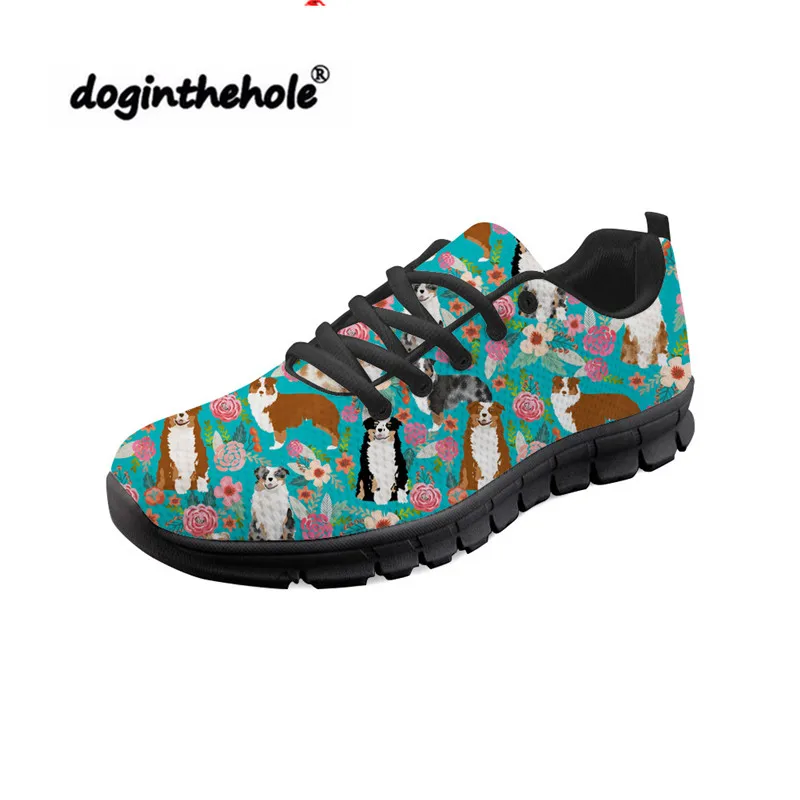 

Doginthehole Women Walking Shoes Germen Shepherd Printing Sport Shoes Woman Fitness Mesh Sneakers Chaussure Femme Lightweight