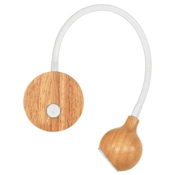 

Modern Wooden Led Wall Lamp With Knob Switch Bedroom Bedside Reading Light Direction Adjustable Indoor Lighting