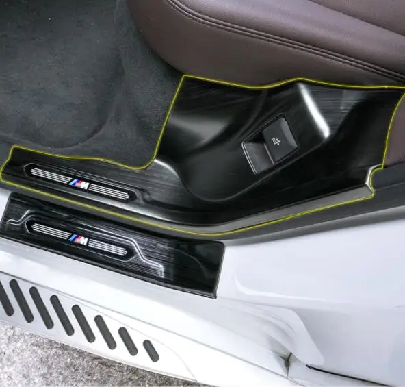 New for BMW X3 Threshold Modification Special Welcome pedal New X3X4 rear guard panel interior trim fittings pedal