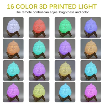 

USB Rechargeable Remote Controller Table Lamps For Bedroom LED Magical Face Shape Pumpkin Light Home Halloween Decoration