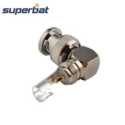 Superbat 50Ohm BNC обжимной штекер угловой разъем с весны для коаксиального кабеля 50-5/KSR300 кабель крепление