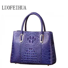 LUOFEIHUA новая кожаная сумка, оригинальная замшевая кожаная сумка-мессенджер с крокодиловым узором, дизайнерские сумки