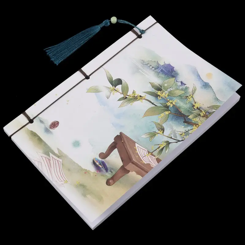 Винтажный блокнот с кисточками винтажный Стильный блокнот Дневники Блокнот с кисточкой #11