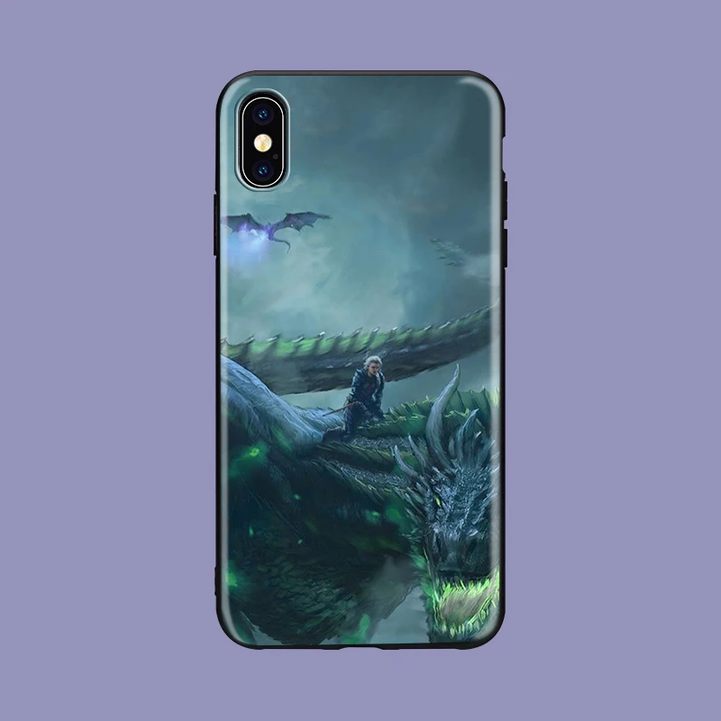 Черный мягкий чехол для телефона DRACARYS Game Thrones daeneris Dragon для iPhone 8 7 6 6S Plus X XS MAX 5 5S SE XR Jon Snow