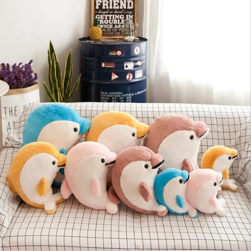 

Lovely Smile Dolphin Short Plush Toy Stuffed Animal Soft Plush Doll Birthday Gift Send to Children