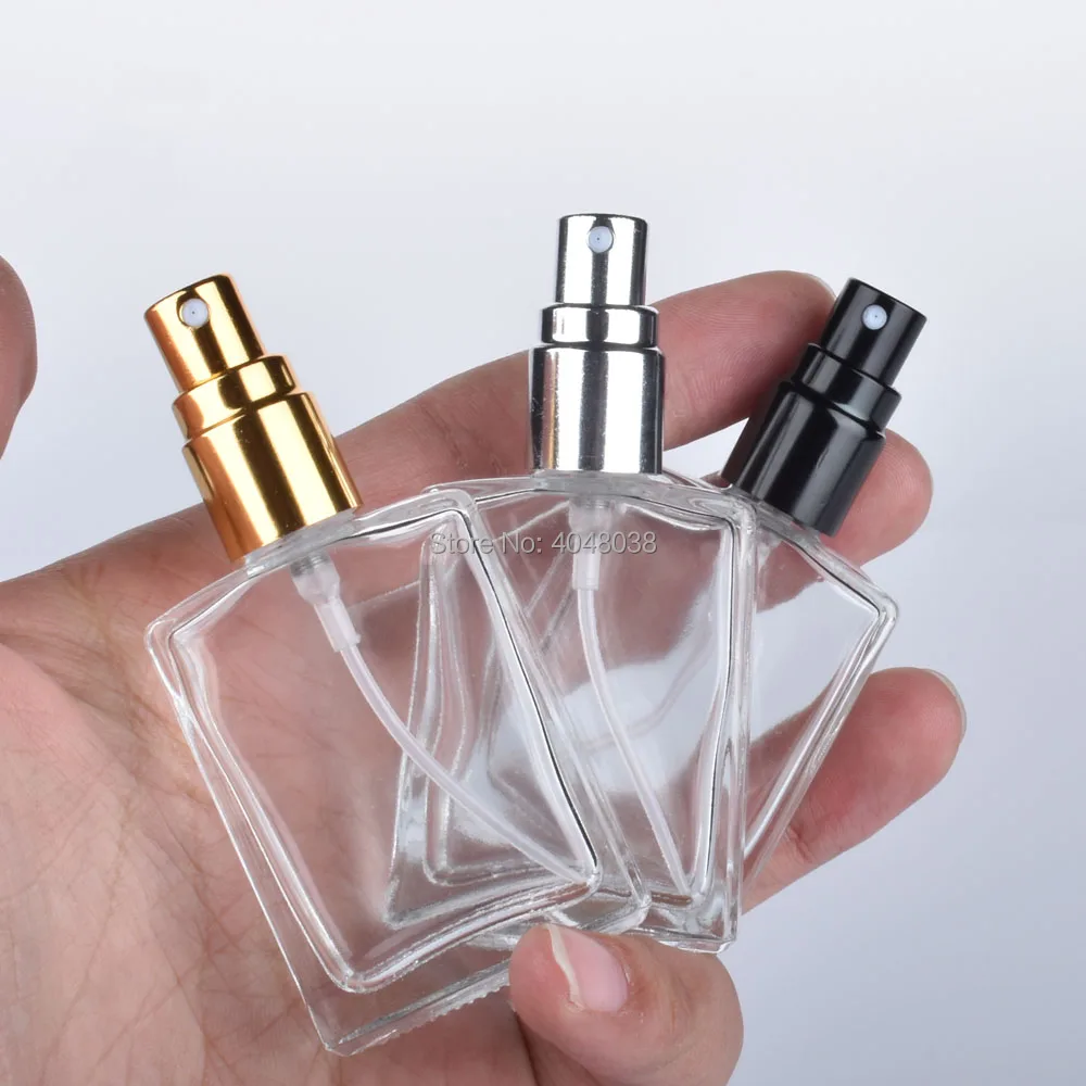 15 ML Cosmetic Compact Empty Perfume Bottle Transparent Pressed Spray Container Frosted Little Square Glass Filling Bottles