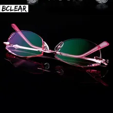 BCLEAR Оправы корейский Для женщин очки диоптрий Phantom оправы для очков, в том числе 1,61 asphereic тонированные EMI UV400 объектив 32006