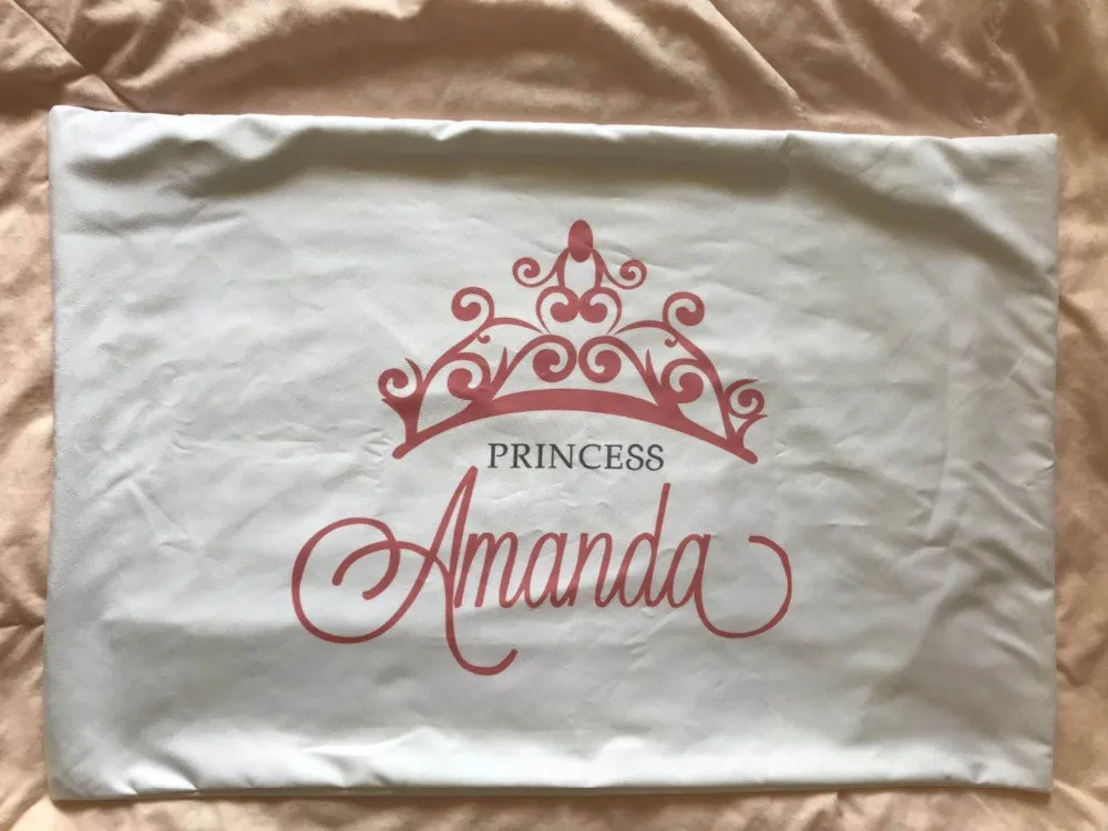 Заказ Персонализированные Принцесса имя и Корона наволочка постельные принадлежности подушки для Kid Room Decor-подушки Вставка не входит