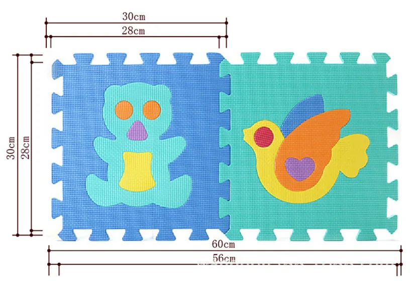 10 шт./компл. детские мягкие коврики для развития подвижности детские игровые головоломки мат из поролона «Ева» коврик пол для детских игр