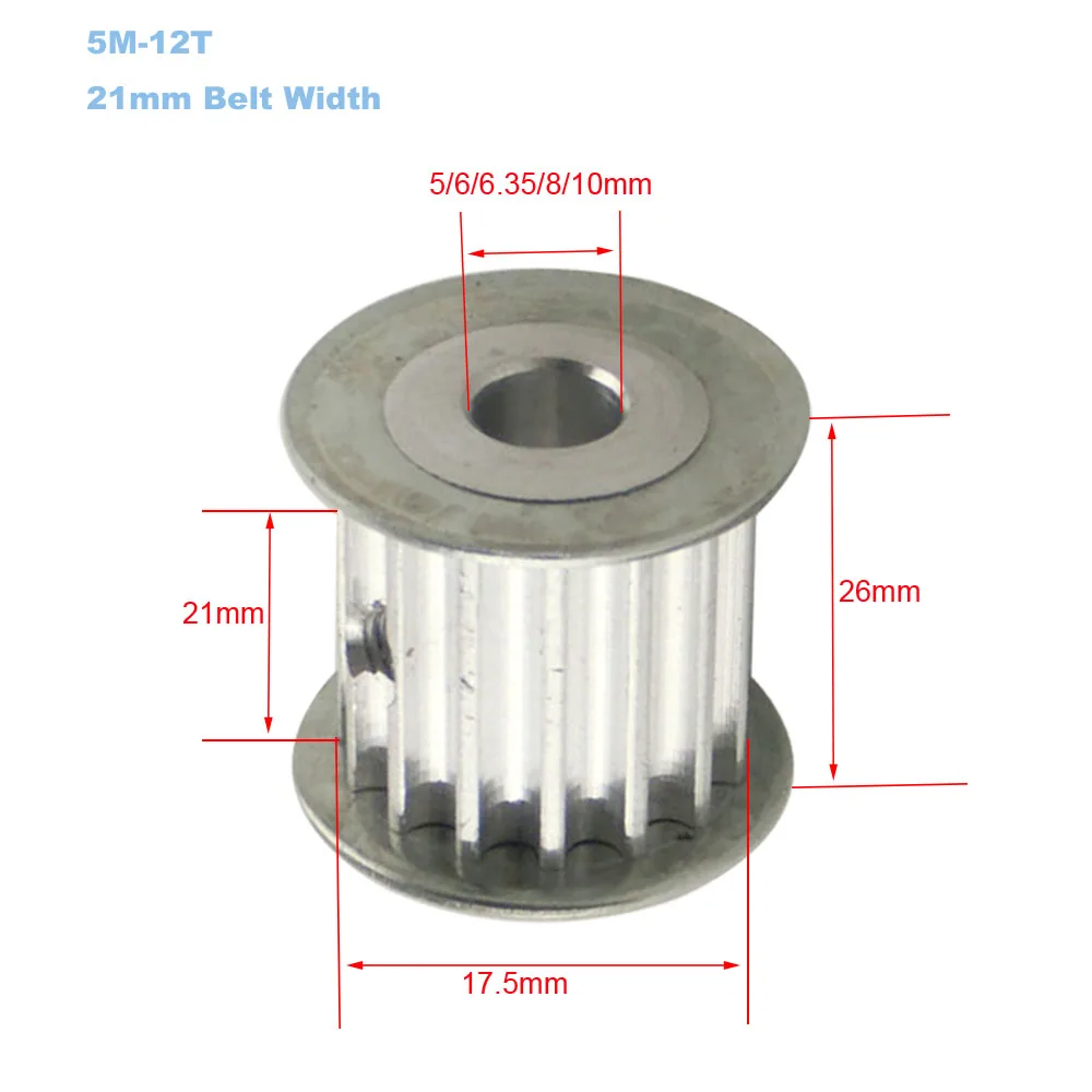 HTD 5 месяцев до 12 лет зубчатый шкив 5/6/6,35/8/10 мм Диаметр зубчатая передача шкив 5 мм Шаг 16 мм/21 мм Ширина 12 зубьев коробки передач ременный шкив