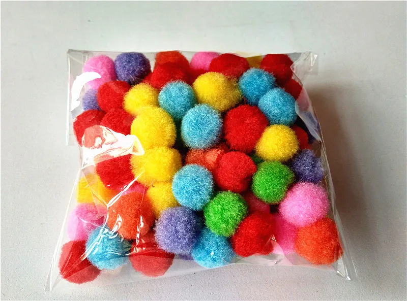 Happyxuan 10 мм 50 Разноцветные помпоны для детского сада DIY художественные материалы