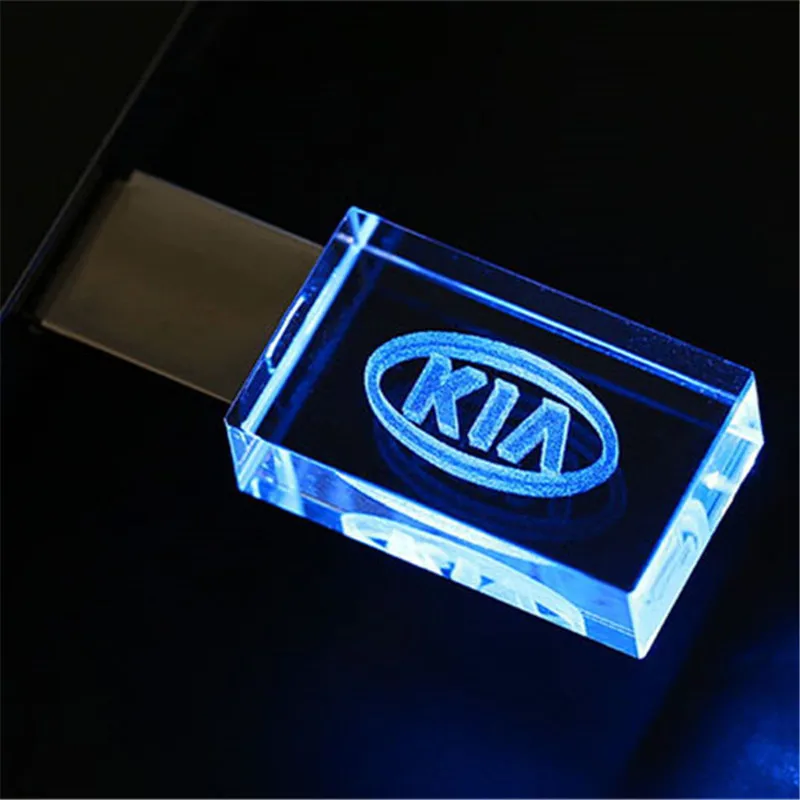 Корабль Горячая KIA с украшением в виде кристаллов+ металлический USB флеш-накопитель 4 GB/8 GB/16 GB/32 GB/64 GB 128 Гб внешний накопитель флеш-накопитель u-диск - Цвет: blue